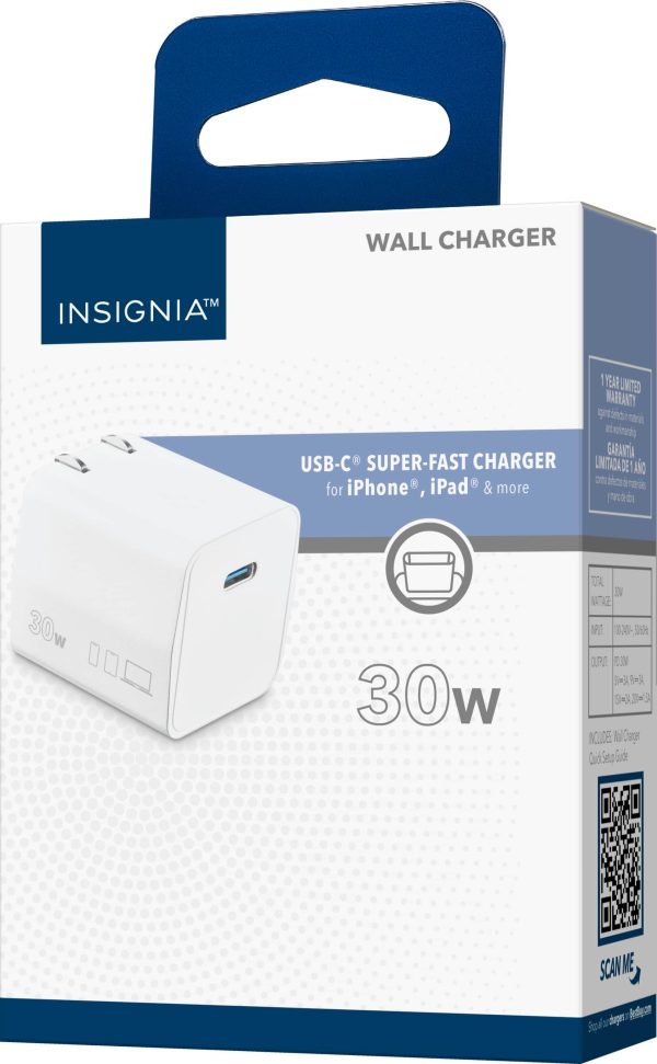 Insignia 30W USB-C Wall Charger Fast Compact Foldable Plug-10