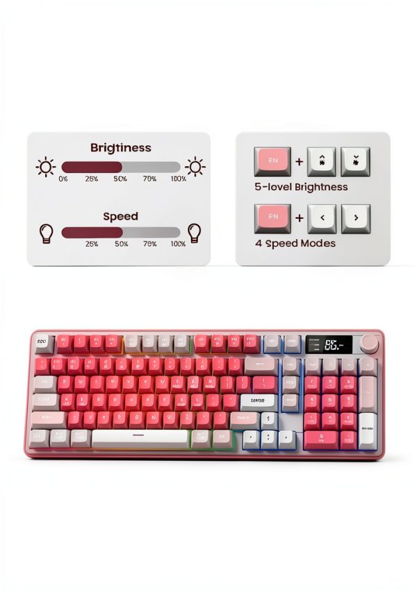 Womier DK98 PRO Wireless Gaming Keyboard Creamy Design RGB-4