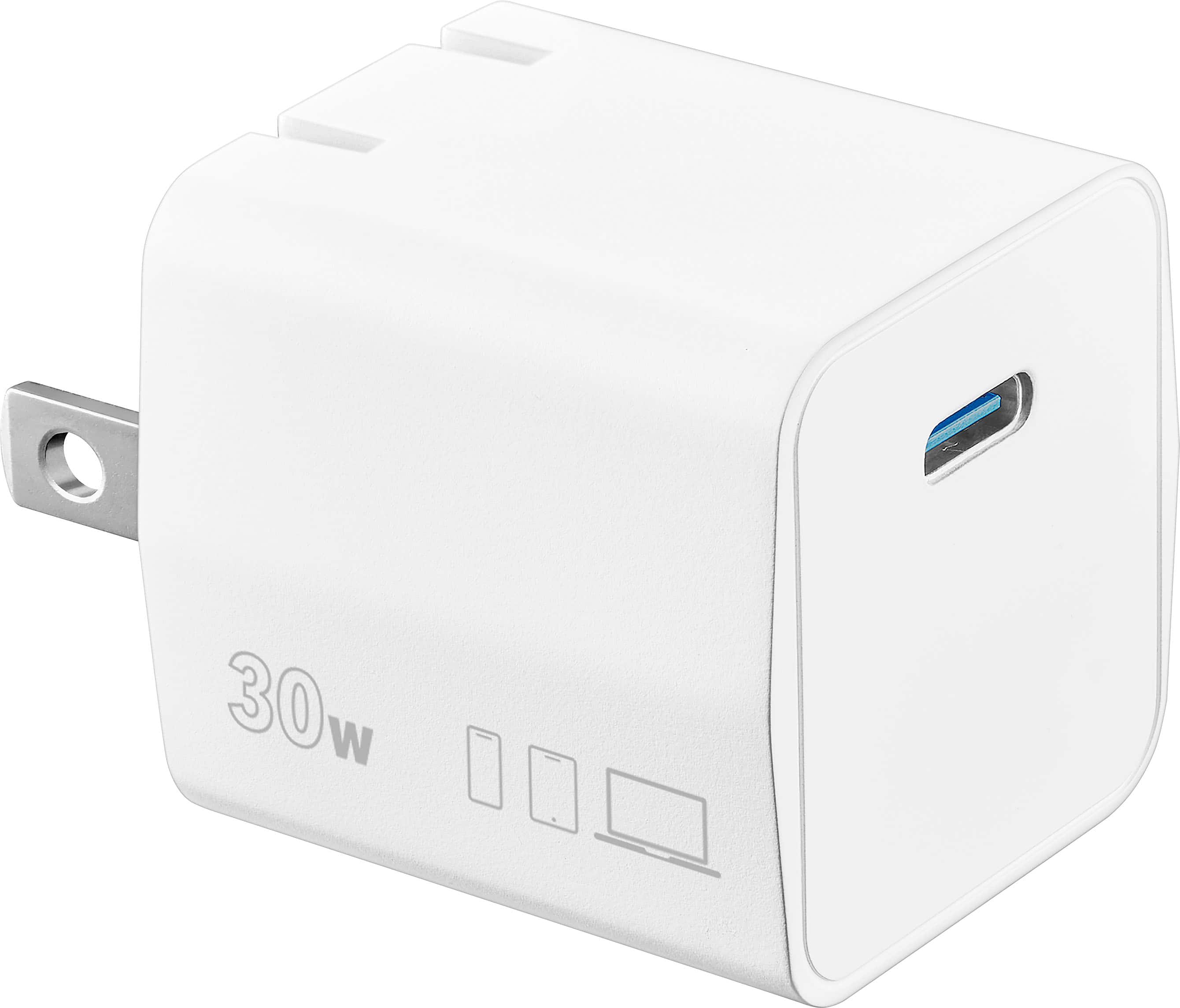 Insignia 30W USB-C Wall Charger in use with a MacBook Air