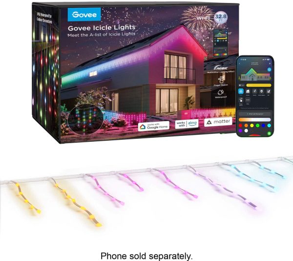 Govee RGBIC Outdoor Icicle Lights Music Sync Waterproof-0