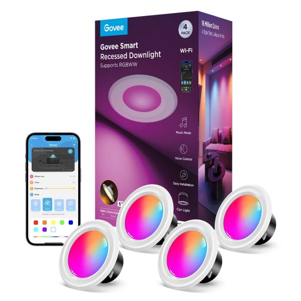 Pavo RGBWW Recessed Lights Set Voice Control Smart Lighting-1