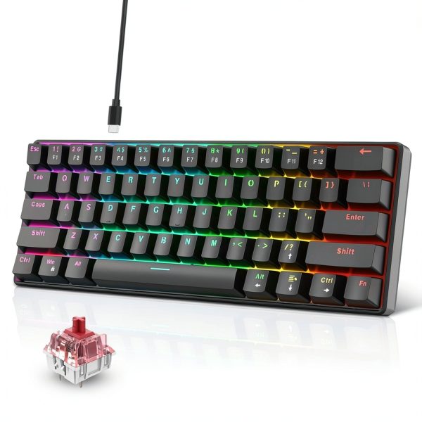 Loheer 60 Mechanical Gaming Keyboard Red Switches RGB-0