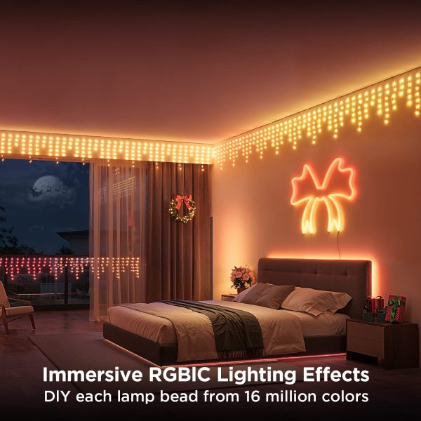 Govee RGBIC Outdoor Icicle Lights Music Sync Waterproof-6