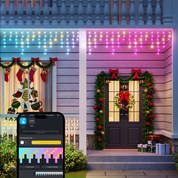 Govee RGBIC Outdoor Icicle Lights Music Sync Waterproof-13