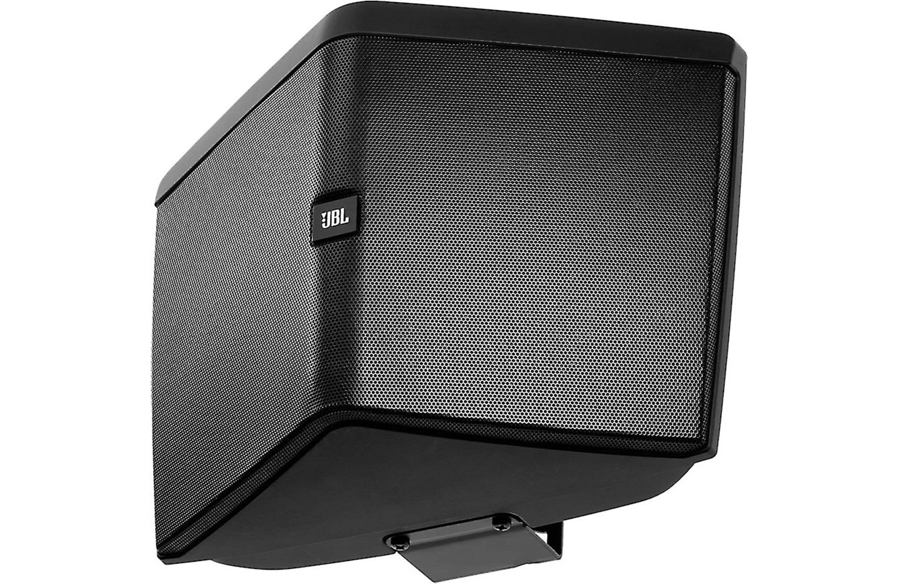 JBL Control HST speaker mounted on a wall in an outdoor setting