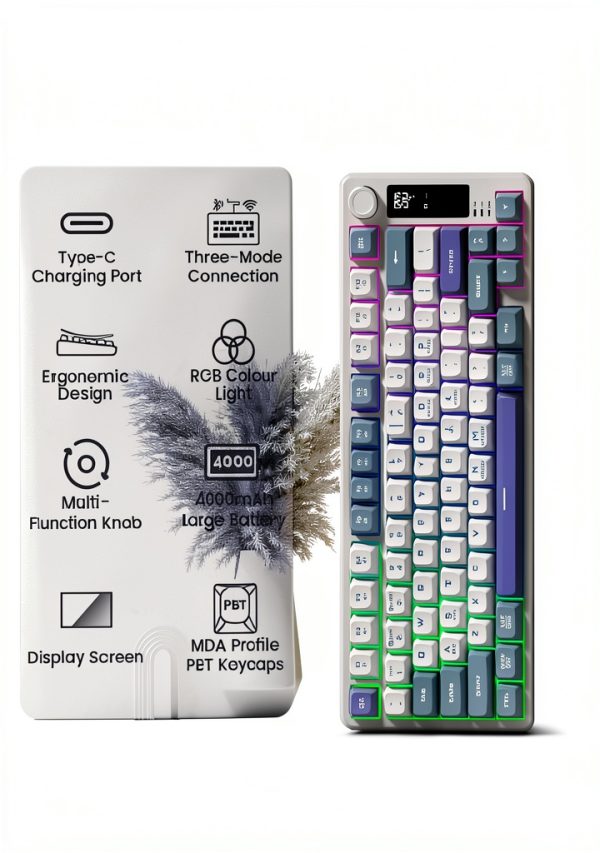 Womier DK75 Wireless Gaming Membrane Keyboard RGB Backlit-4
