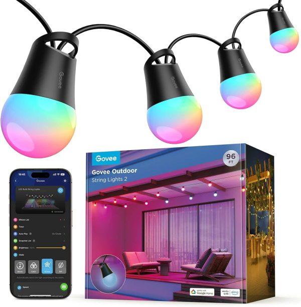 Govee Smart RGBIC Outdoor String Lights Alexa App Control-0