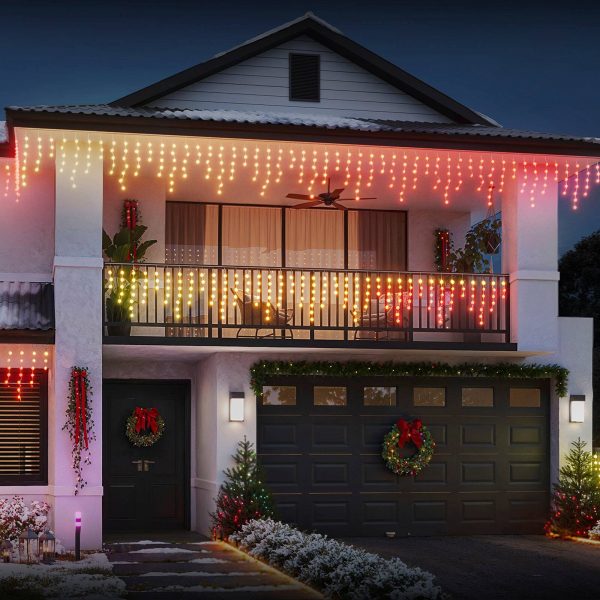 Govee RGBIC Outdoor Icicle Lights Music Sync Waterproof-19