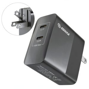 Esoulk 45W PD Fast Wall Charger Dual USB-C Compact Design-0
