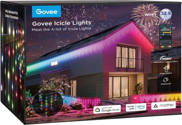 Govee RGBIC Outdoor Icicle Lights Music Sync Waterproof-2