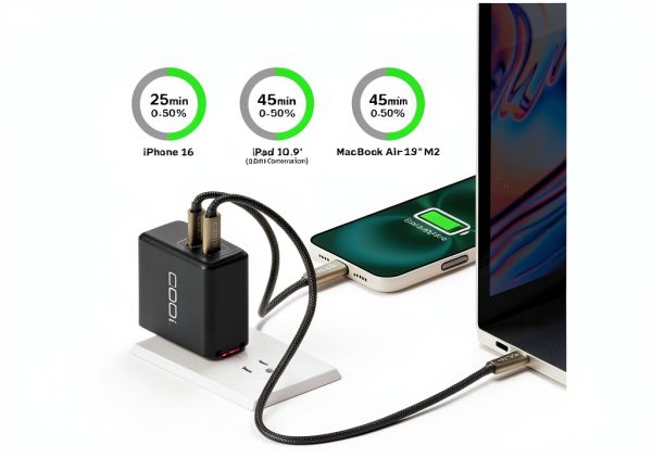 CODi 45W Dual USB-C Wall Charger PD PPS Fast Charging-1