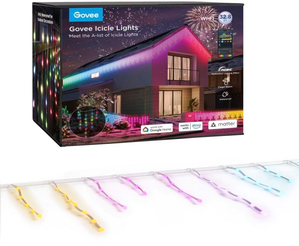 Govee RGBIC Outdoor Icicle Lights Music Sync Waterproof-1