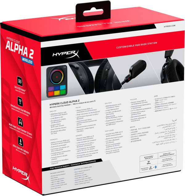 HyperX Cloud Alpha 2 Wireless Gaming Headset 250 Hours-21