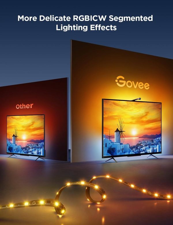 Govee TV Backlight 3 Lite RGBICW Wi-Fi LED Strip with Camera-2