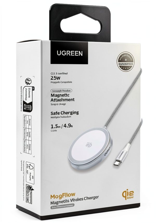 UGREEN MagFlow Qi2 25W Magnetic Wireless Charger Pad-8