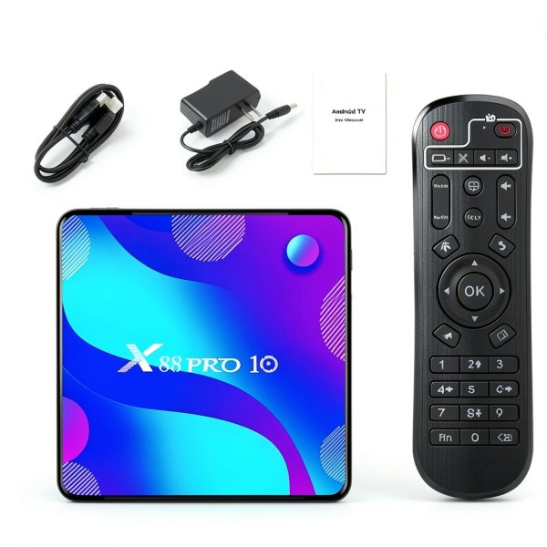 Topteng X88 Pro 10 Android TV Box 4K H265 Dual Band WiFi-1
