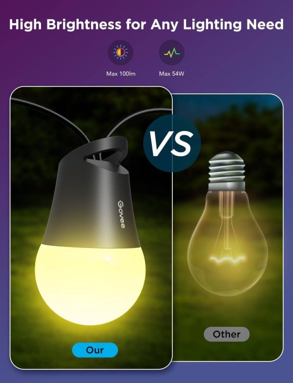 Govee Smart RGBIC Outdoor String Lights Alexa App Control-7