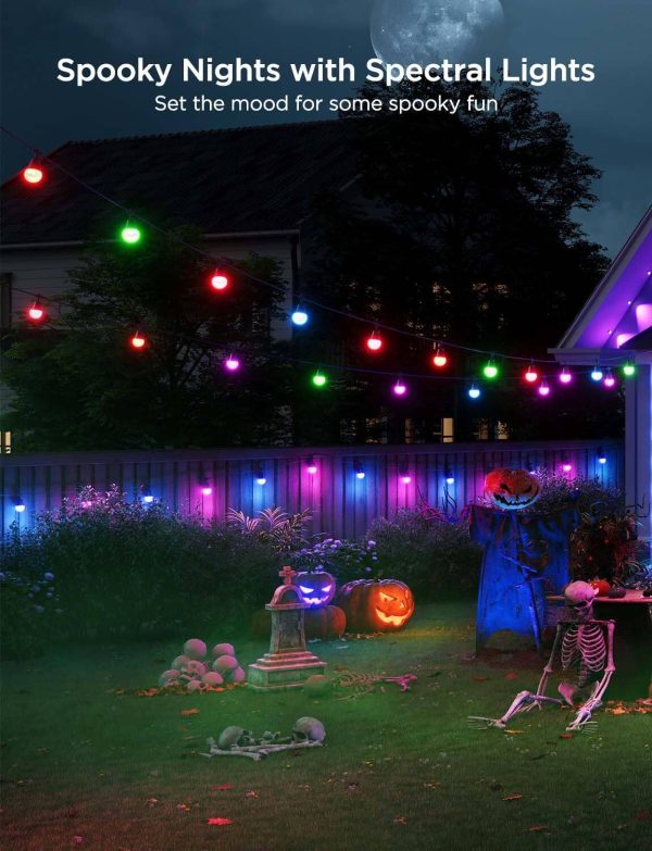 Govee Smart RGBIC Outdoor String Lights Alexa App Control-6